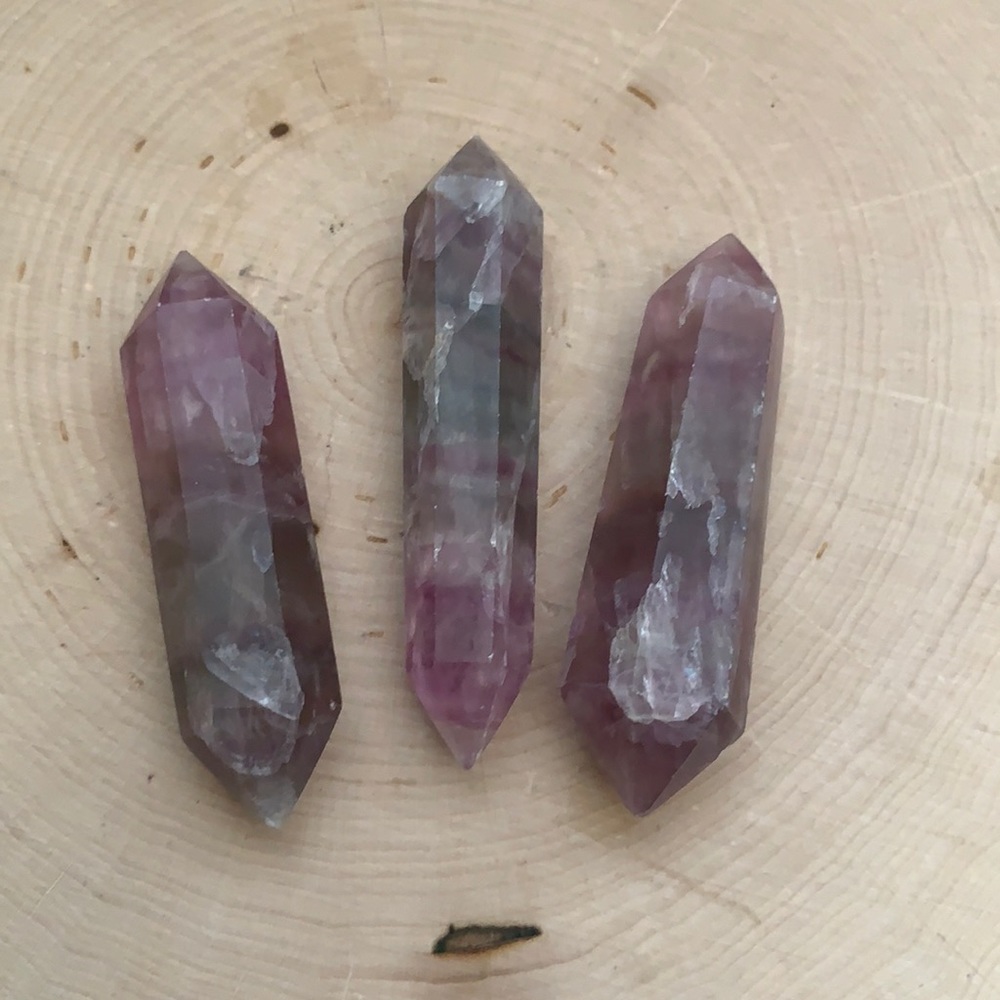 Fluorite Crystal Double Ended Points Lot 5